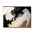 Handmade Black White Gold abstract Swirl Oil Painting - Textured Wall Art