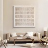 Harmony Stripes-Wabi sabi abstract Textured Canvas Painting for Modern Interiors