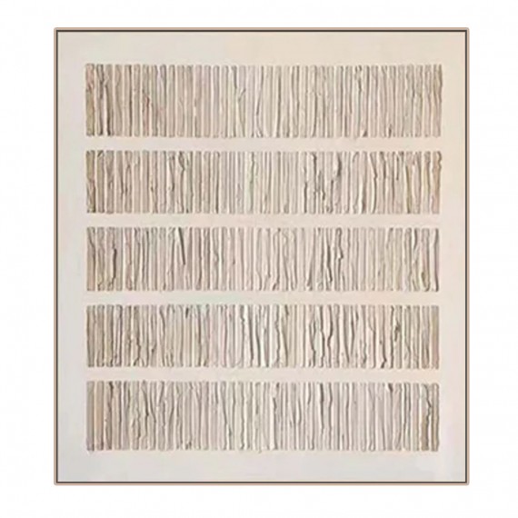 Harmony Stripes-Wabi sabi abstract Textured Canvas Painting for Modern Interiors