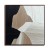 Harmony of Forms-Modern abstract Geometric Textured Wall Art - Framed Canvas Painting in Black, Beige and Brown Tones
