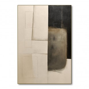 Held in Contrast – Wabi-Sabi Textured abstract Wall Art