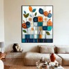 Joyful Geometry - Modern Geometric Floral Wall Art Colorful abstract Canvas Painting