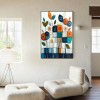 Joyful Geometry - Modern Geometric Floral Wall Art Colorful abstract Canvas Painting
