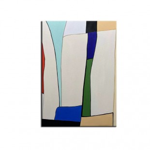 Kindness-Geometric abstract Oil Painting - Modern Minimalist Wall Art for Home Decor