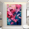 Kiss of Spring-abstract Pastel Painting | Textured Hand-Painted Wall Art for Modern Decor