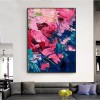 Kiss of Spring-abstract Pastel Painting | Textured Hand-Painted Wall Art for Modern Decor