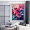 Kiss of Spring-abstract Pastel Painting | Textured Hand-Painted Wall Art for Modern Decor