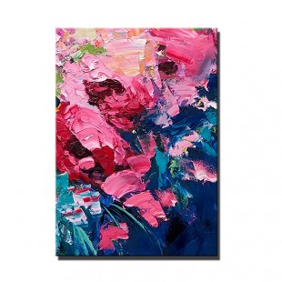 Kiss of Spring-abstract Pastel Painting | Textured Hand-Painted Wall Art for Modern Decor