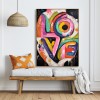 Love in Motion – Hand-Painted Textured abstract Wall Art with Bold Color for Modern Home Decor