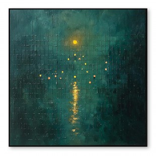 Luminous Depth – abstract Textured Oil Painting