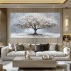 Luminous Haven – Textured abstract tree Oil Painting