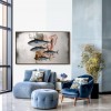 Market Sink — Tuna Fish Wall Art, Industrial Kitchen Canvas, Textured Oil Painting