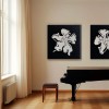 Minimal Bloom-2-Piece Minimalist Textured Floral Painting Set for Modern Interiors
