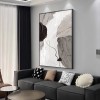 Minimalist Black & White abstract Painting: Wabi sabi Textured Wall Art