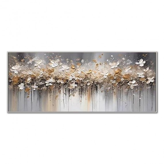 Misty Blossom Dreams-abstract Floral Painting for Modern Home Decor
