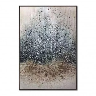 Modern Raining Textured abstract Painting for Contemporary Home Decor
