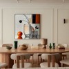 Modern Still - Modern abstract Still Life Painting Glass Vase and Orange Wall Art