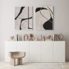 Monochrome Harmony-Original Minimalist Wabi sabi abstract Oil Painting for Modern Decor