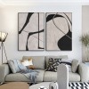 Monochrome Harmony-Original Minimalist Wabi sabi abstract Oil Painting for Modern Decor