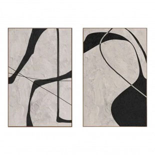 Monochrome Harmony-Original Minimalist Wabi sabi abstract Oil Painting for Modern Decor