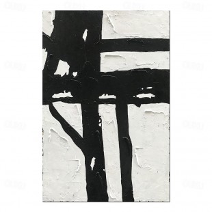 Monochrome Minimalist Textured Canvas
