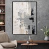 Monochrome Reflections-Black, White & Grey Textured Painting for Modern Interiors