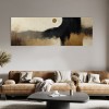 Moonlit Distant Hills-Minimalist abstract Landscape Oil Painting for Modern Decor