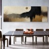 Moonlit Distant Hills-Minimalist abstract Landscape Oil Painting for Modern Decor