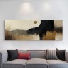 Moonlit Distant Hills-Minimalist abstract Landscape Oil Painting for Modern Decor