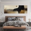 Moonlit Distant Hills-Minimalist abstract Landscape Oil Painting for Modern Decor