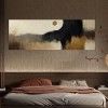 Moonlit Distant Hills-Minimalist abstract Landscape Oil Painting for Modern Decor