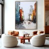 Morning Avenue – Hand-Painted abstract City Street Oil Painting on Canvas