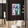 Morning Light - Calla Lilies in Glass Minimalist Botanical Painting with Light Geometry