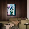 Morning Light - Calla Lilies in Glass Minimalist Botanical Painting with Light Geometry