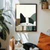 Nap Time - abstract Sleeping Cat Wall Art Minimalist Pet-Themed Decor