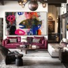 Neon Depth — abstract Fish Expressionist Oil Painting, Bold Textured Wall Art