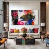Neon Depth — abstract Fish Expressionist Oil Painting, Bold Textured Wall Art