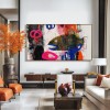 Neon Depth — abstract Fish Expressionist Oil Painting, Bold Textured Wall Art