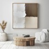 Neutral Blocks Harmony- abstract Oil Painting with Brown & Beige Tones - Minimalist Wall Art, Modern Decor for Contemporary Interiors Textured Art
