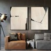 Neutral Elegance: Dual abstract Canvas