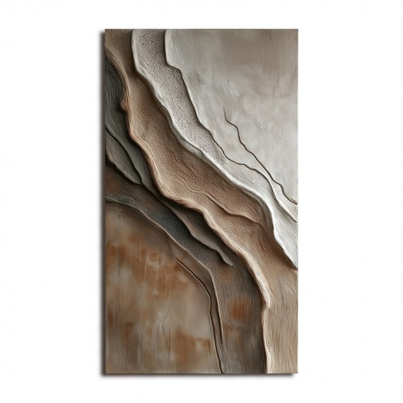 Neutral abstract Textured Oil Painting for Modern Minimalist Interiors