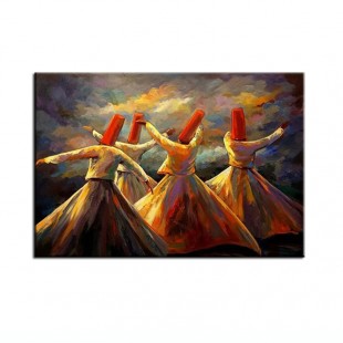 Nocturnal Dances-Turkish Whirling Dervish Wall Art