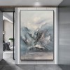 North Pole-Blue & White abstract Oil Painting Inspired by Arctic Landscapes