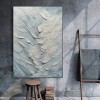 Ocean Drift-Vertical Textured Coastal Oil Painting for Modern Interiors