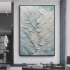 Ocean Drift-Vertical Textured Coastal Oil Painting for Modern Interiors