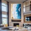 Ocean Edge: Textured Coastal Ocean Wave & Beach Oil Painting | Home Wall Decor Art