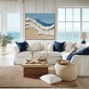 Ocean Serenity Waves: Blue White abstract Seaside Wave Artwork - Impasto Textured Wall Decor, Stylish Accent for Modern Homes