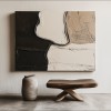 Organic Balance: Modern abstract Textured Wall Art - Neutral Tones Minimalist Canvas Painting for Living Room & Bedroom Decor
