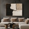 Organic Balance: Modern abstract Textured Wall Art - Neutral Tones Minimalist Canvas Painting for Living Room & Bedroom Decor