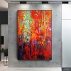 Passion – Bold abstract Oil Painting with Fiery Red & Textured Brushwork